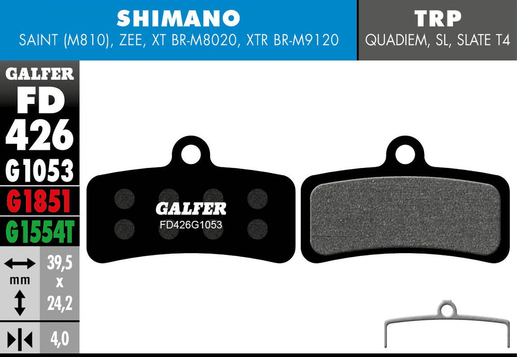 Galfer Pads - FD426 - Standard G1053 - Shimano XTR, Saint, Zee