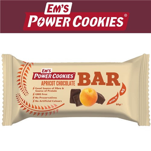 Em's Power Cookies - Apricot Chocolate Bars 80g