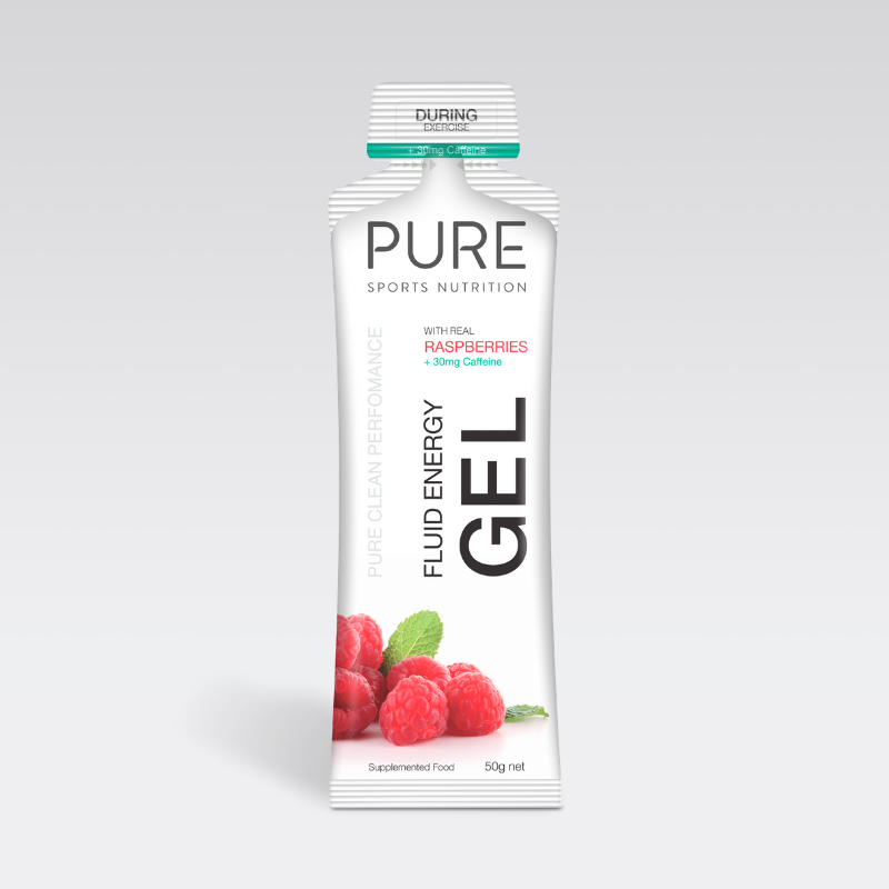 PURE Fluid Energy Gel 50g - Raspberry caffeine